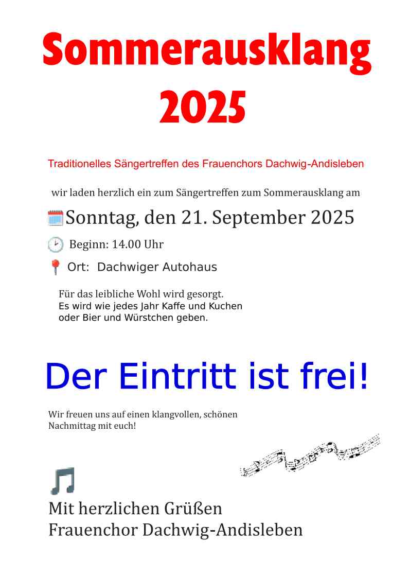 Der Sommerausklang 2025